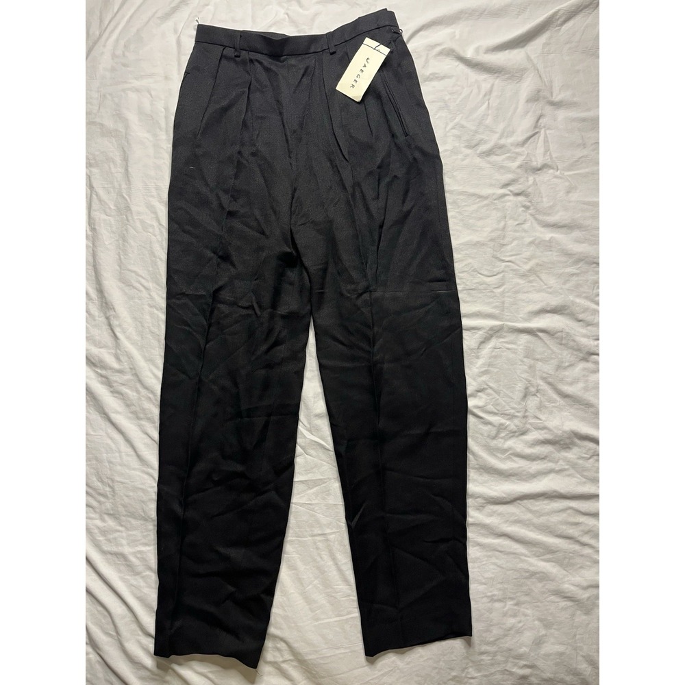 NWT Vintage Jaeger Pants Trousers Women's Size 12 Black Pleated